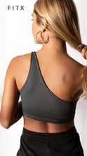Load image into Gallery viewer, EQUALITY RIBBED ONE SHOULDER TOP BRA (GREY) for Women
